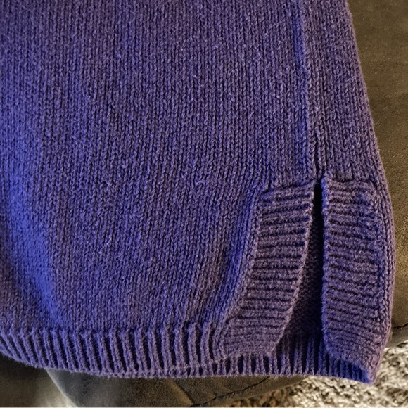 90s Vintage Oversized Purple Knit Sweater Tunic - Picture 4 of 5